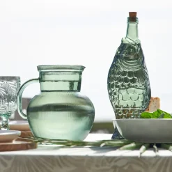 Fabrique de Styles Pichet en verre recyclé sablé 2.3l - Aheli* Carafes Et Pichets