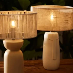 Fabrique de Styles Pied de lampe en porcelaine h35cm visage - face* Lampes À Poser