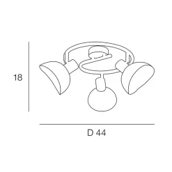 Fabrique de Styles Plafonnier 3 lumières en metal h18cm mat noir - iris* Suspensions