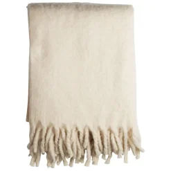 Fabrique de Styles Plaid avec franges en tissu 170x130cm - Klosen* Plaids