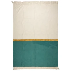 Fabrique de Styles Plaid en coton émeraude 170x130cm - Neo* Plaids