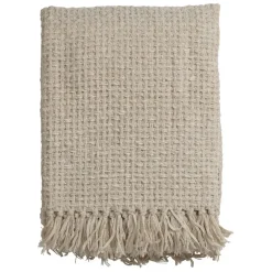 Fabrique de Styles Plaid en tissu écru 130x170cm - Klosen* Plaids