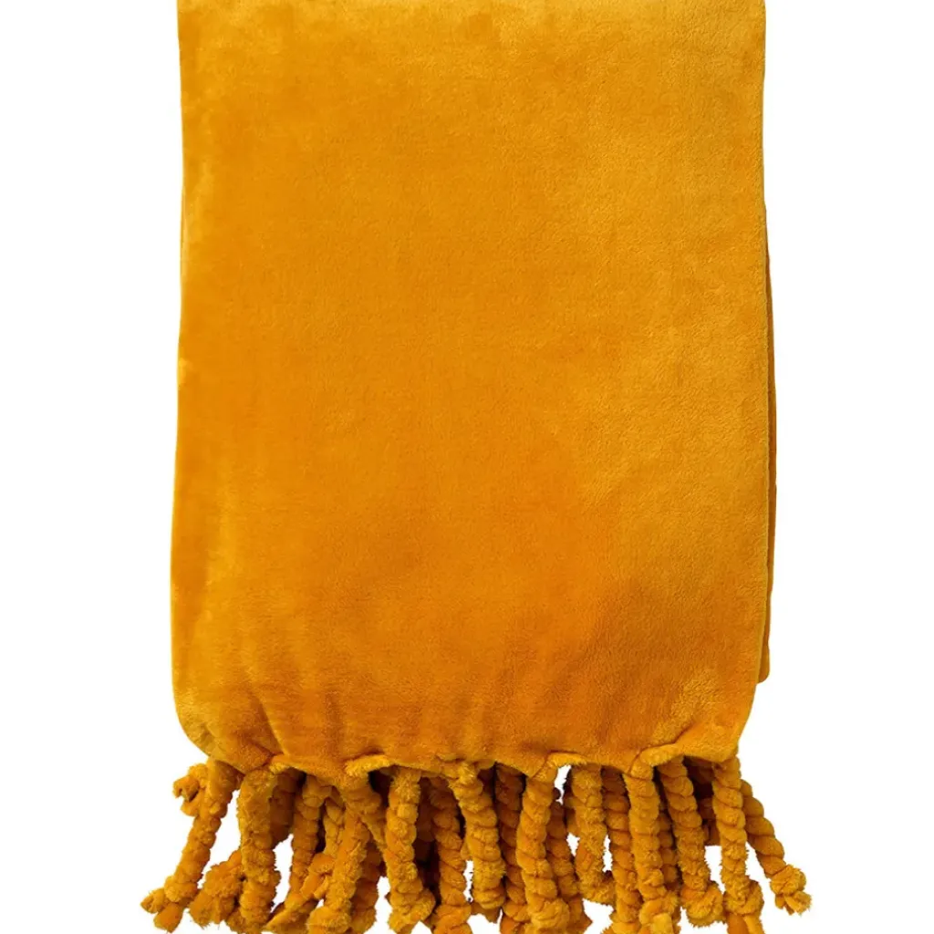 Fabrique de Styles Plaid florijn 150x200cm golden glow* Plaids