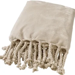 Fabrique de Styles Plaid florijn 150x200cm pumice stone* Plaids