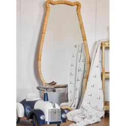 Fabrique de Styles Plaid ours en coton ecru et beige 170x130cm - Songes*Enfant Textiles