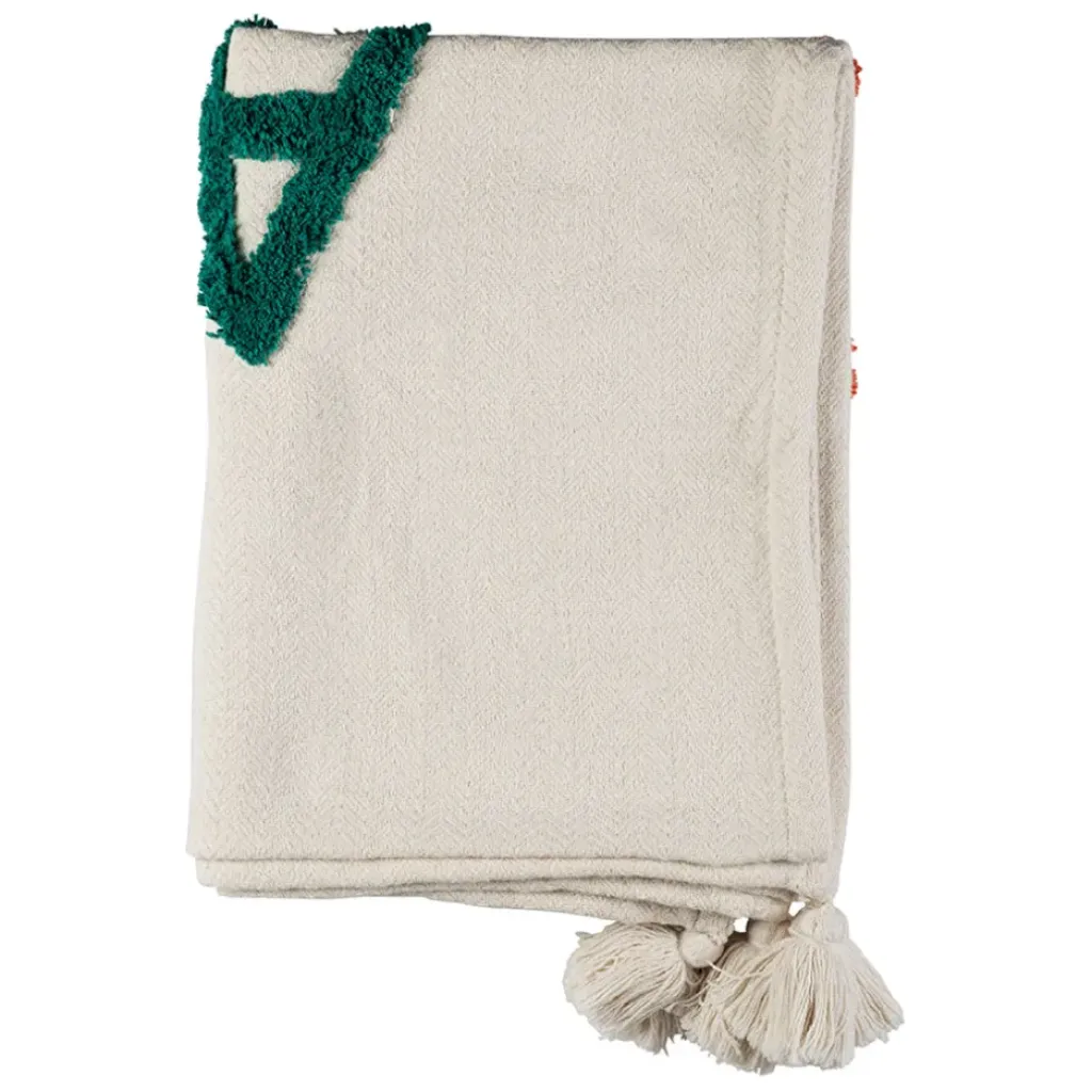 Fabrique de Styles Plaid tufté amour en coton 170x130cm - Famille* Plaids