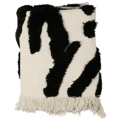 Fabrique de Styles Plaid Tufte Noir et Blanc 170X130cm* Plaids