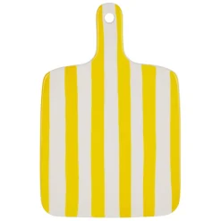 Fabrique de Styles Planche à découper en porcelaine rayée et blanc 28x18cm - Artist* Planches À Découper