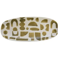 Fabrique de Styles Plat ovale en grès et blanc - Ohana* Plats Et Saladiers