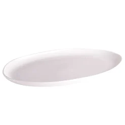 Fabrique de Styles Plat ovale en porcelaine blanche 30x20cm - Ecume* Plats Et Saladiers