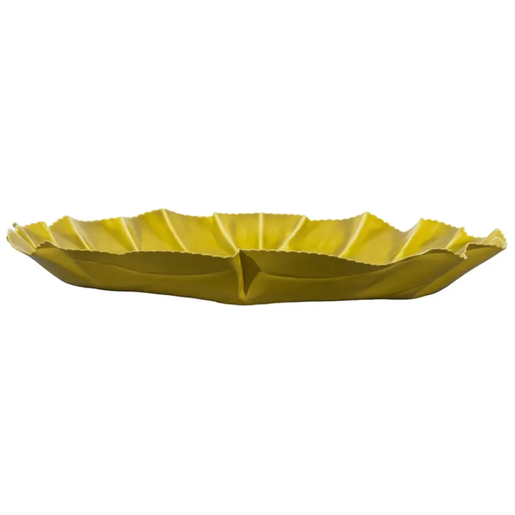Fabrique de Styles Plateau chou en fer jaune d40cm* Plateaux