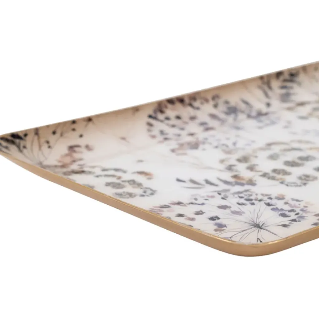 Fabrique de Styles Plateau gypsophile en fer 30x15cm - Botanique* Plateaux