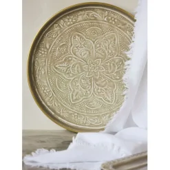 Fabrique de Styles Plateau rond en fer d36cm - Arabise* Plateaux