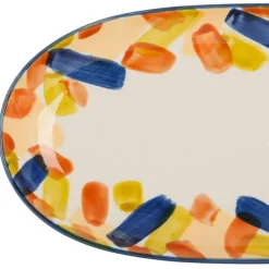 Fabrique de Styles Plats ovales x2 en grès - belle vie* Plats Et Saladiers