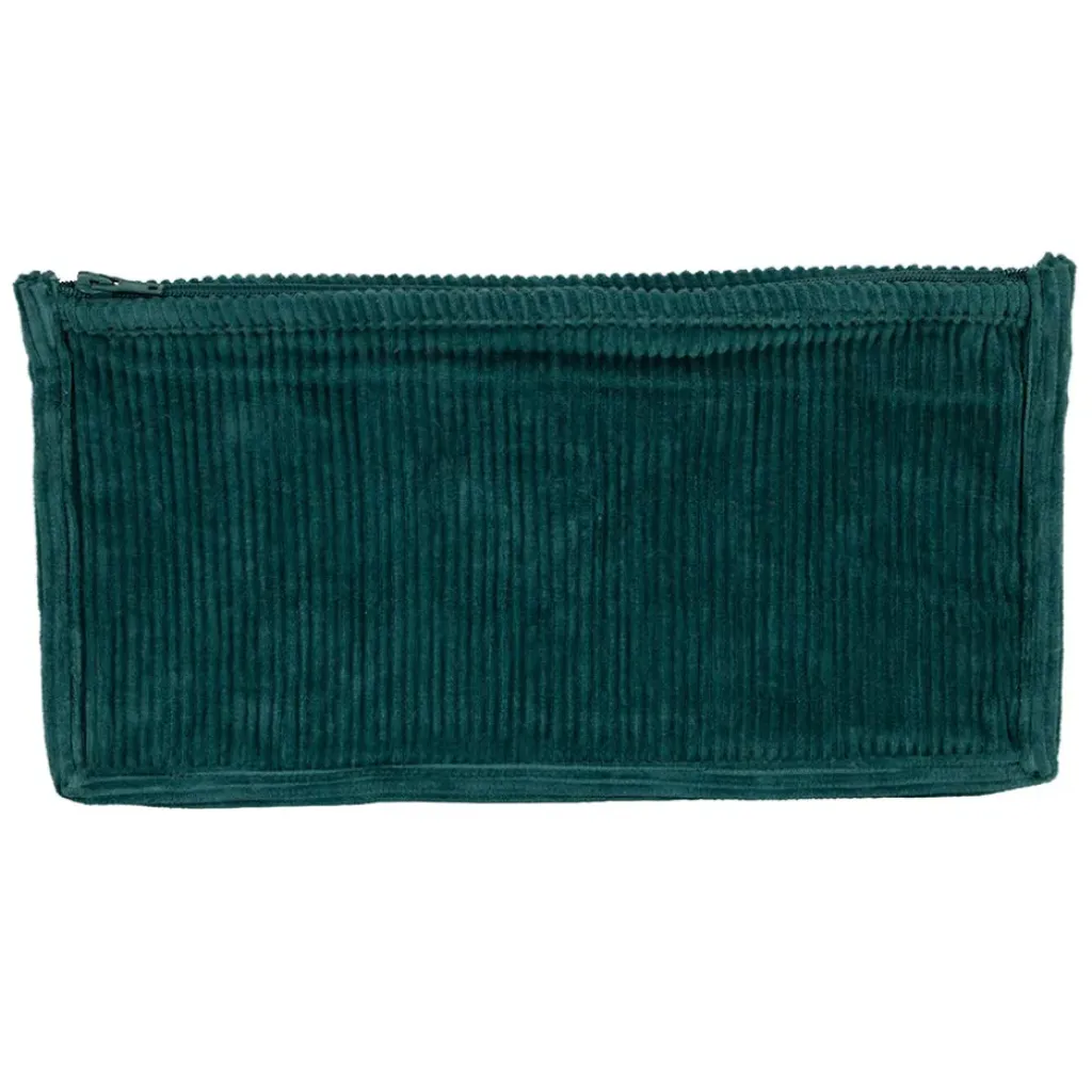 Fabrique de Styles Pochette en velours côtelé émeraude - Flaura* Pochettes Et Housses