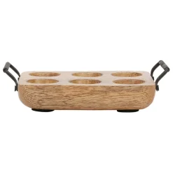 Fabrique de Styles Porte 6 œufs en manguier et fer - Campagne* Ustensibles De Cuisine