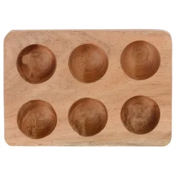 Fabrique de Styles Porte œufs 6 socles en acacia 16x10cm - Dalbert* Ustensibles De Cuisine