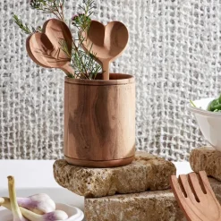 Fabrique de Styles Porte ustensiles en acacia d14cm - Dalbert* Petits Rangements