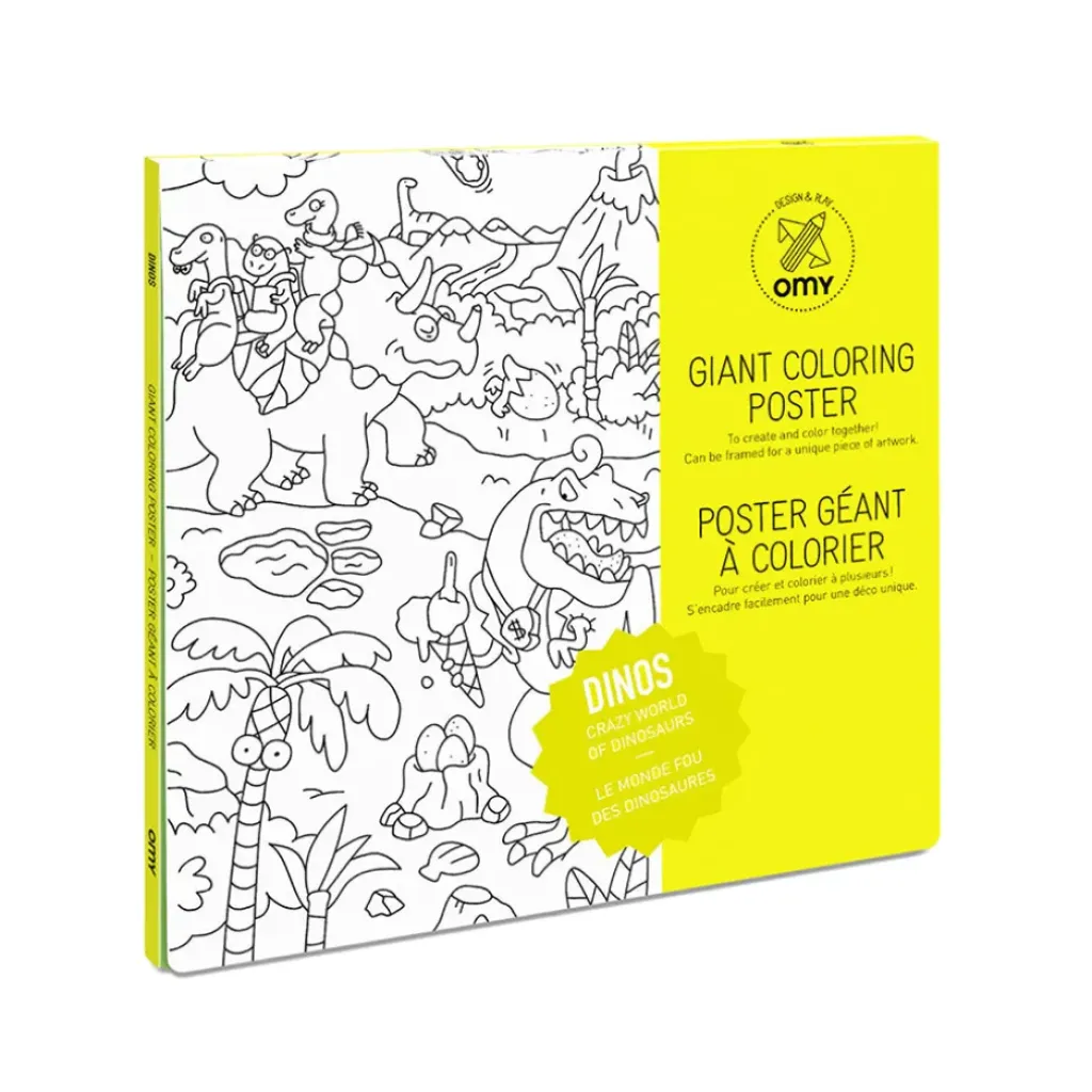 Fabrique de Styles Poster à colorier 70x100cm - dinos*Enfant Jouets