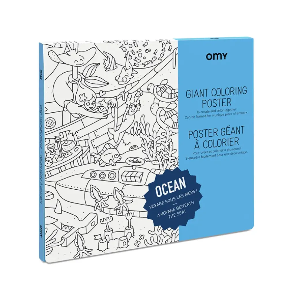 Fabrique de Styles Poster à colorier 70x100cm - ocean*Enfant Jouets