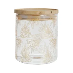 Fabrique de Styles Pot Flaural en verre avec couvercle en bambou D9.5Xh11Cm (modèle moyen)* Pots Et Bocaux