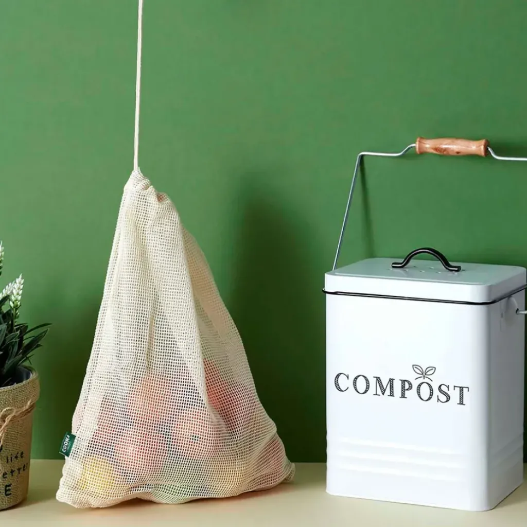 Fabrique de Styles Poubelle à compost en métal 5L* Poubelles