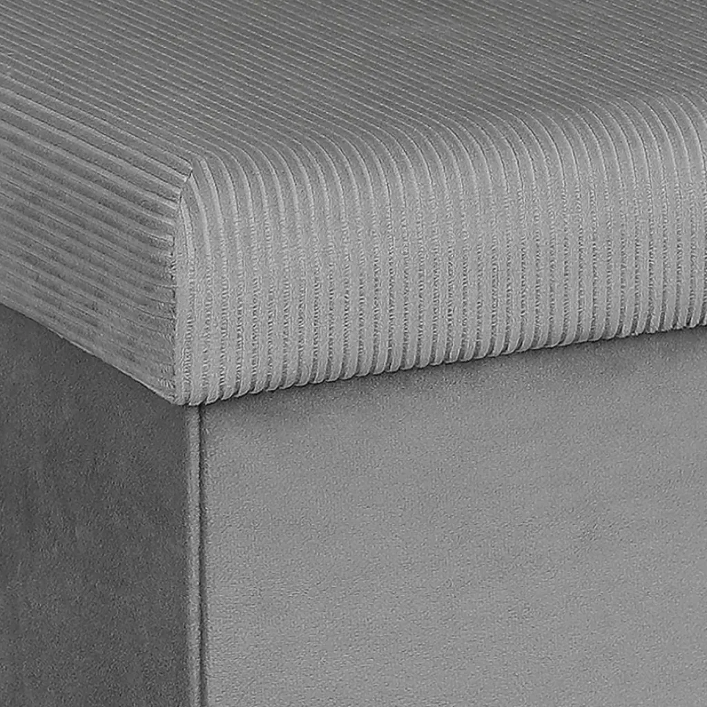 Fabrique de Styles Pouf coffre pliable en velours côtelé - Julia* Poufs Et Tabourets