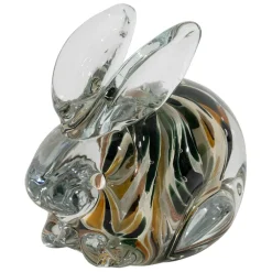 Fabrique de Styles Presse-papier lapin en verre et kaki* Petits Objets Déco