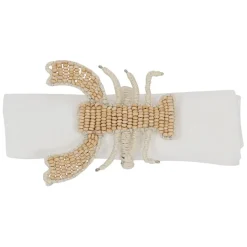 Fabrique de Styles Rond de serviette en manguier et coton - homard* Serviettes De Table