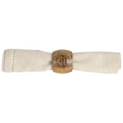 Fabrique de Styles Rond de serviette papa en manguier - Famille* Serviettes De Table