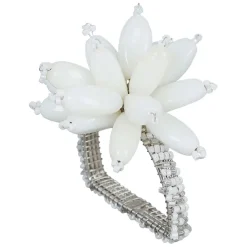 Fabrique de Styles Rond serviette fleuri d4cm fer et verre* Serviettes De Table