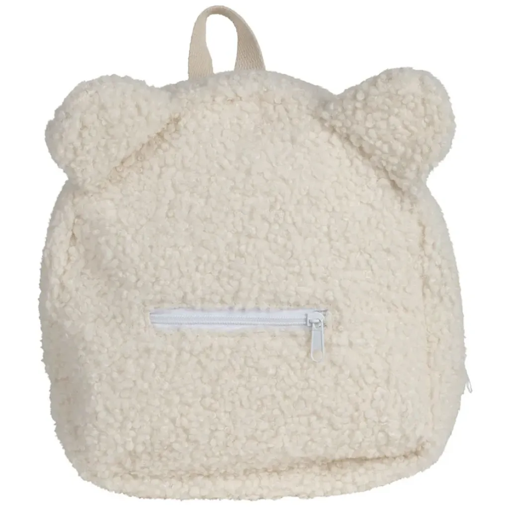Fabrique de Styles Sac à dos en tissu bouclette écru - Sweetdream*Enfant P'tits Accessoires