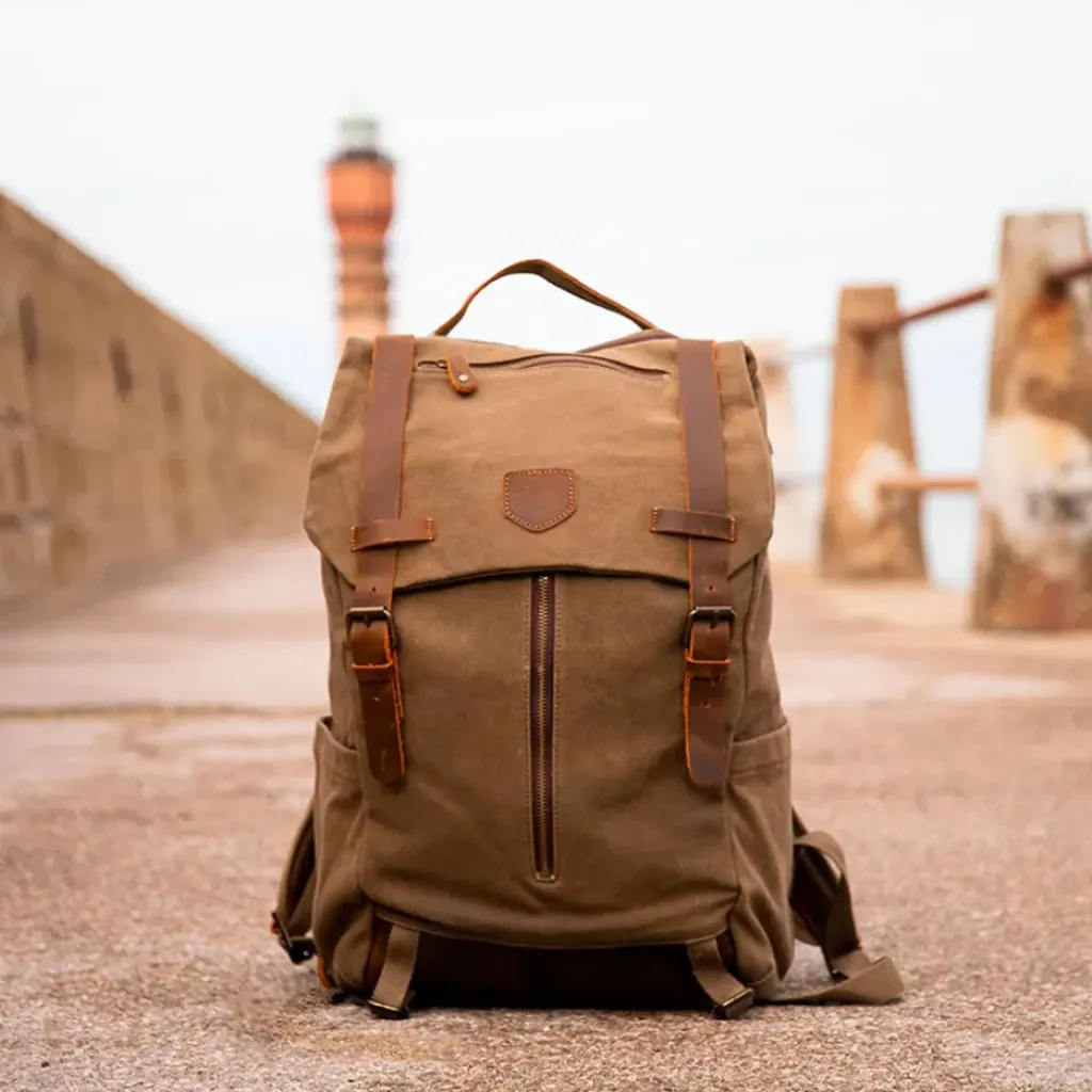 Fabrique de Styles Sac à dos havane 28x14xh39cm -Juneau* Sacs Et Cabas