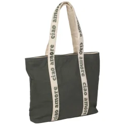 Fabrique de Styles Sac ciao amore en coton émeraude - Vencia* Sacs Et Cabas