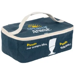 Fabrique de Styles Sac isotherme en coton bleu et jaune - Pastis* Sacs