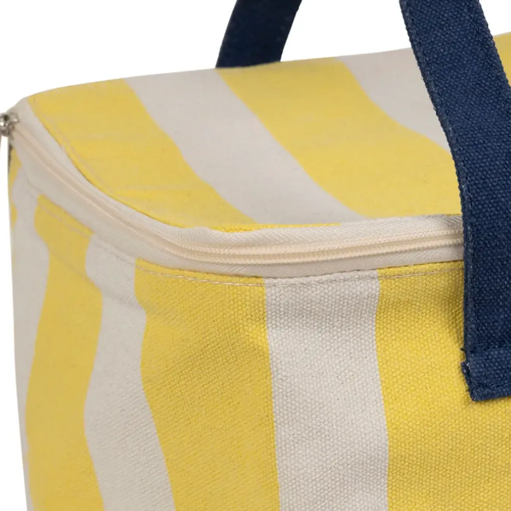 Fabrique de Styles Sac isotherme en coton rayé jaune et bleu - Medi* Sacs