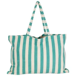 Fabrique de Styles Sac tote bag en coton et polyester émeraude 55x40cm - Palma* Sacs Et Cabas