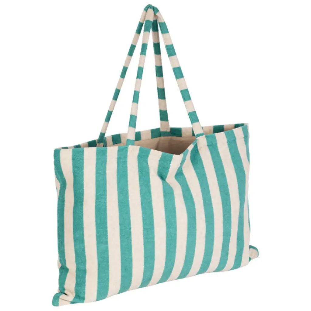 Fabrique de Styles Sac tote bag en coton et polyester émeraude 55x40cm - Palma* Sacs Et Cabas