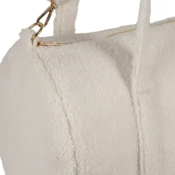 Fabrique de Styles Sac weekend en tissu bouclette écru - Bowling* Sacs Et Cabas