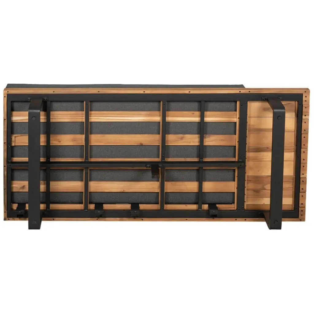 Fabrique de Styles Salon de jardin d'angle en bois 5 places anthracite et naturel - Feros*Enfant Salons De Jardin|Jardin