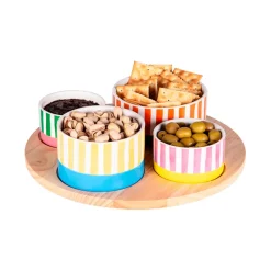 Fabrique de Styles Service apéritif 4 coupelles en porcelaine - Dolce Vita* Bols Et Coupelles