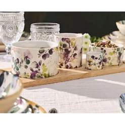 Fabrique de Styles Service apéritif 4 pièces en céramique - Garden* Bols Et Coupelles