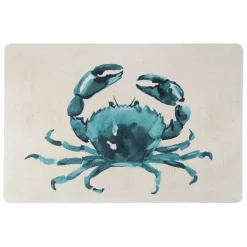Fabrique de Styles Set de table crabe en vinyle émeraude 30x45cm - Crabe* Sets De Table
