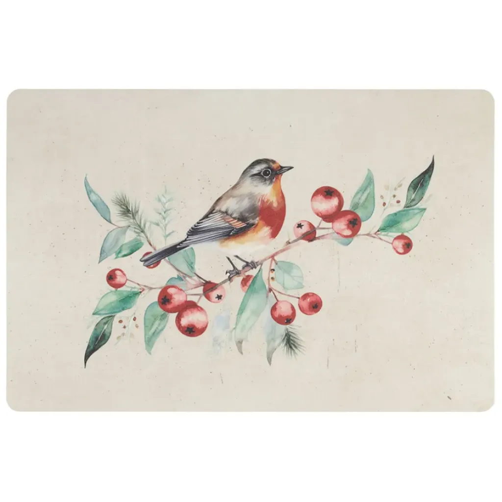 Fabrique de Styles Set de table en vinyle 45x30cm - Rouge-Gorge* Sets De Table