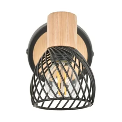 Fabrique de Styles Spot 1 lumière en métal h13cm mat noir - kento* Appliques