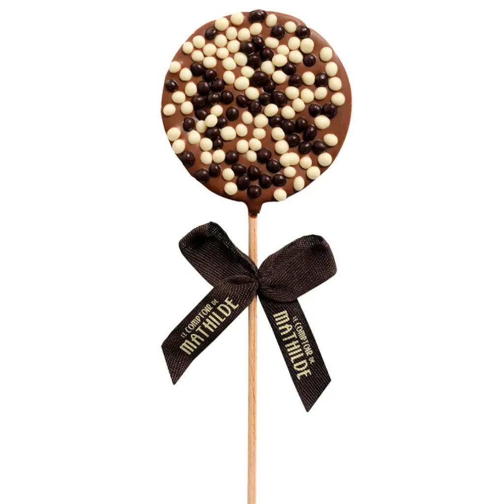 Fabrique de Styles Sucette chocolat au lait riz souffle 50g* Chocolats Et Confiseries