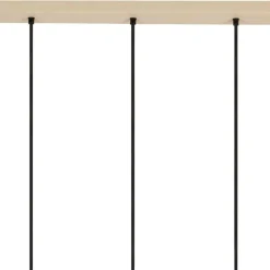 Fabrique de Styles Suspension 5 lampes en fer et manguier L114cm - Ferese* Suspensions
