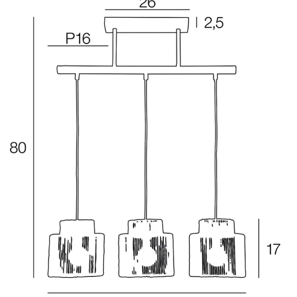 Fabrique de Styles Suspension 3 lumière en métal et cordelette tressé l60cm - cancun* Suspensions