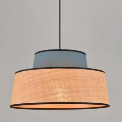 Fabrique de Styles Suspension en coton et raphia d38cm pétrole - Mallorca* Suspensions