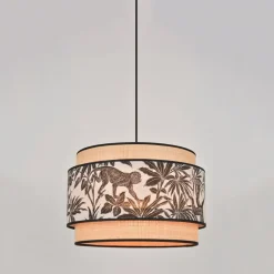 Fabrique de Styles Suspension en coton et raphia d38cm naturel et noir - milo* Suspensions